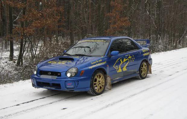 Rallye fahren (Subaru Impreza STI - 5 Rdn) in der Nähe von Sopron - 6