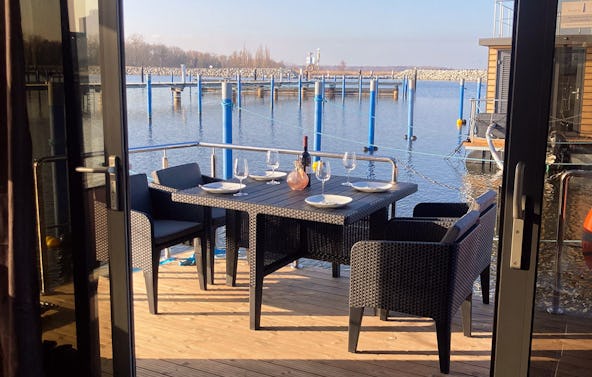 Hausboot Übernachtung mit Sauna Barth für 4 (4 Nächte)