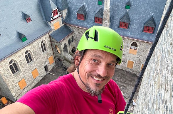 Abseilen vom Schloss Burg Solingen