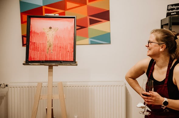 Aktmalerei Berlin mit Weintasting