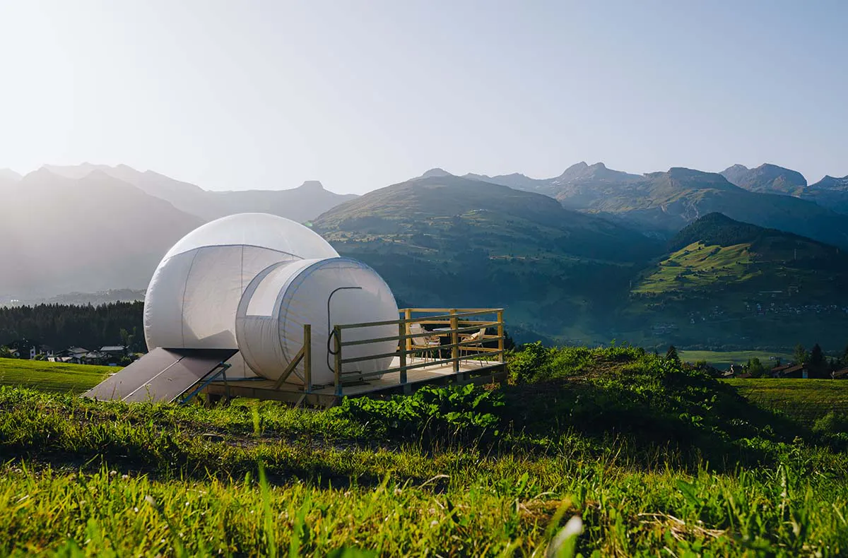 Bubble Übernachtung in der Deluxe- Suite für 2 (1 Nacht) in Graubünden
