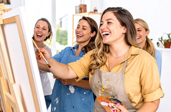 Drink & Paint mit Spachtelmasse Düsseldorf