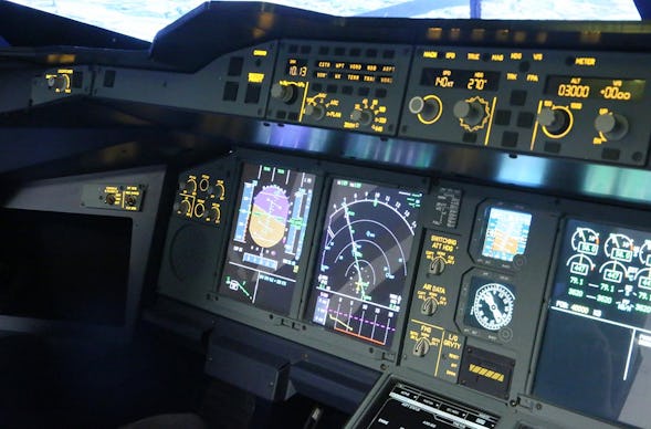 Flugsimulator Gensingen (A380 - Economy kurz)