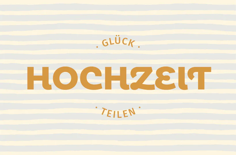 Flexibles Geschenk Hochzeit (Streifen)