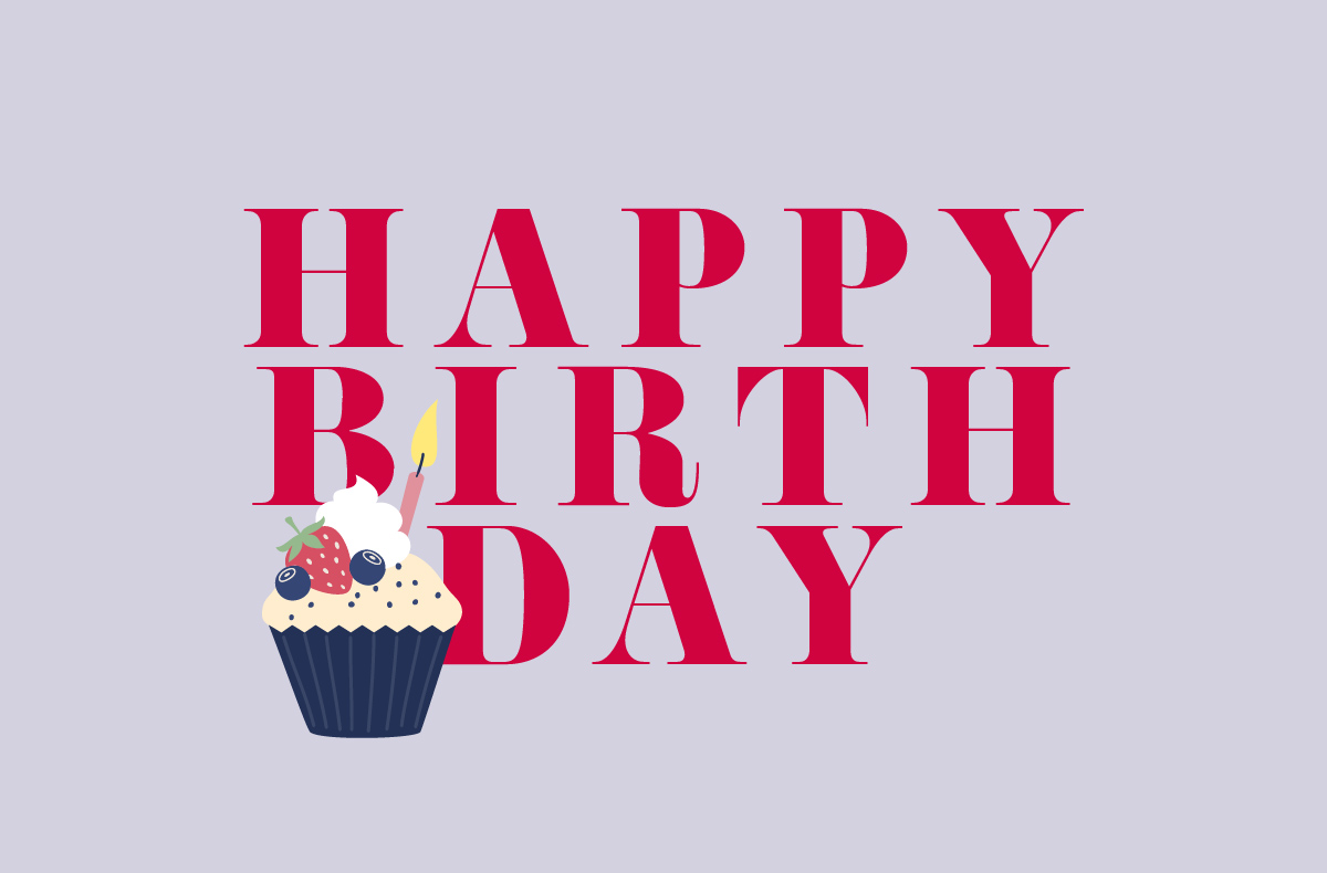 Flexibles Geschenk Happy Birthday (Muffin)