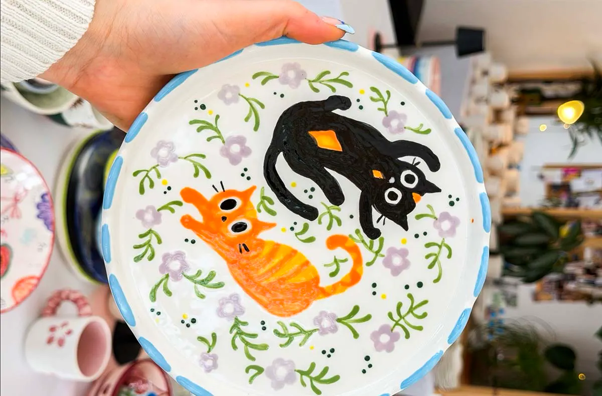 Keramik bemalen mit Matcha und Cocktails München - 3