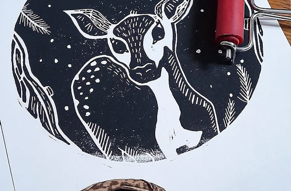 Linoldruck mit Kindern München