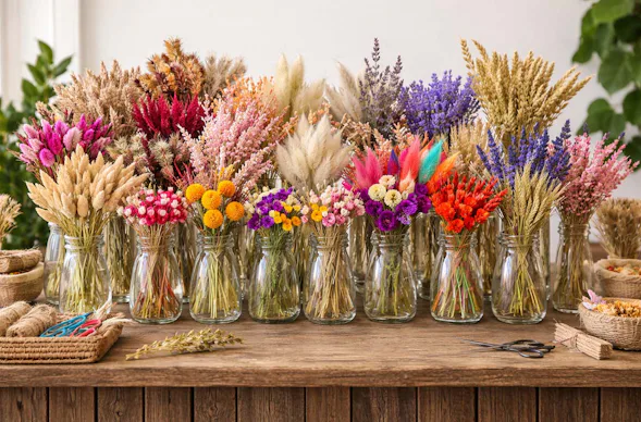 Trockenblumen Strauß selber machen Pliening