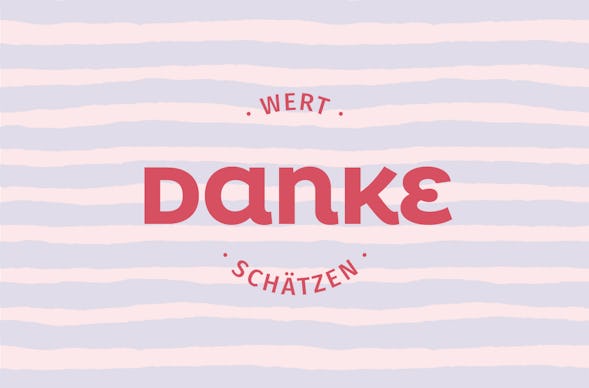 Flexibles Geschenk Danke (Streifen)